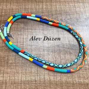 Extra Long Bead Crochet Necklace: Bohemian Ethnic Beadwork