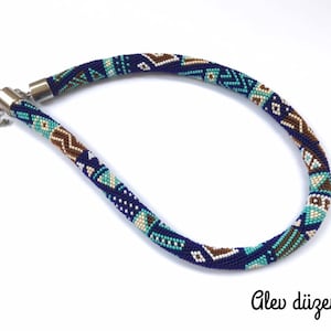 Handmade Bead Crochet Necklace: Japanese Seed Bead Fashion Jewelry