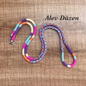 Extra Long Bead Crochet Necklace: Bohemian Southwest Style