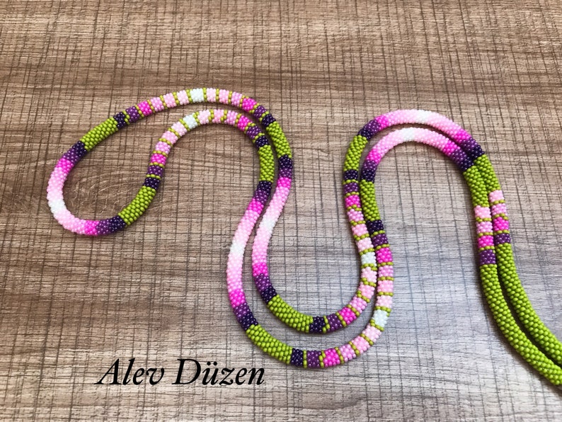 Extra Long Native Style Beaded Lanyard Flower Beaded Lanyard Etsy