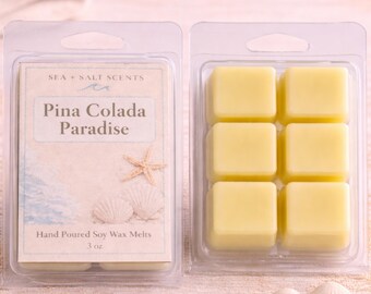 Pina Colada Wax Melts | Coconut Pineapple Soy Wax Melts | Strong Scented Wax Melts | Summer Wax Melts | Tropical Home Fragrance