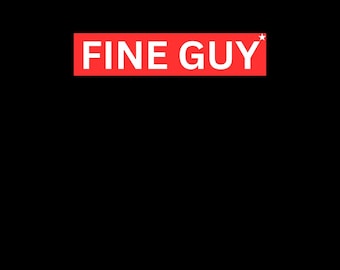 Camiseta FINE GUY com logo vermelho | Camiseta Estampada
