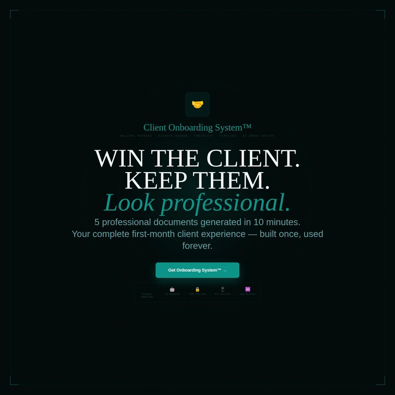 Client Onboarding System for Freelancers | Welcome Package, Kickoff ...