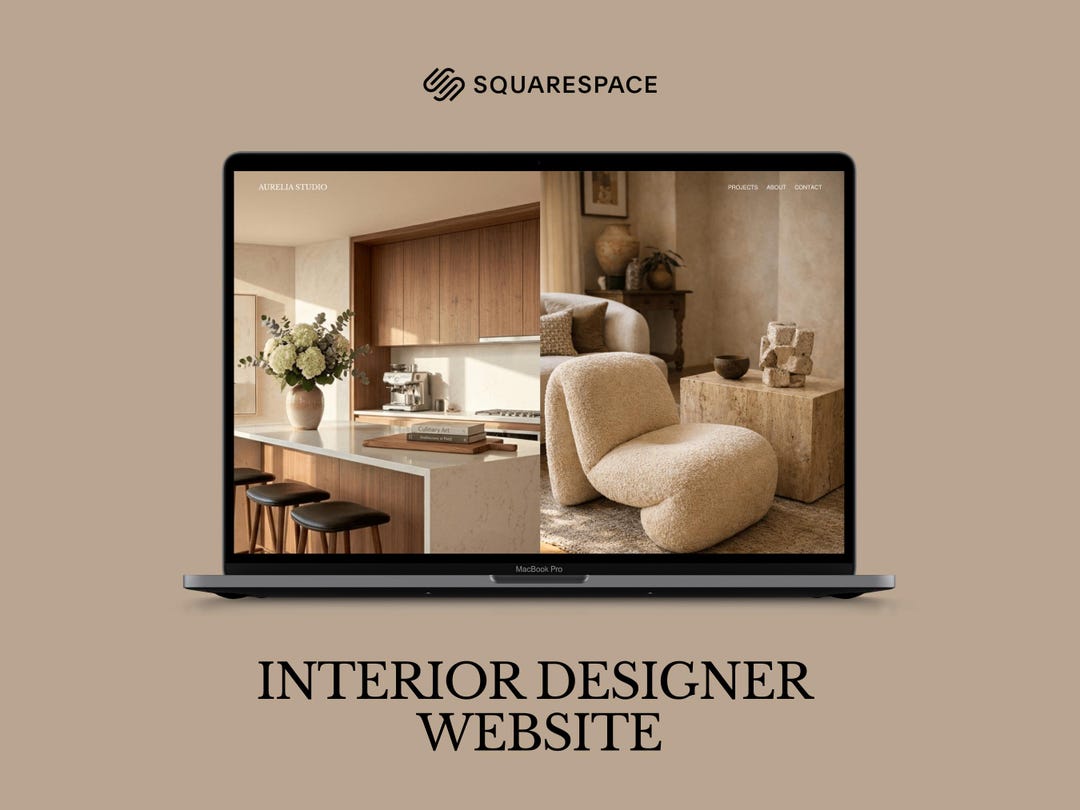Luxury Interior Design Squarespace Template, Portfolio Website for ...