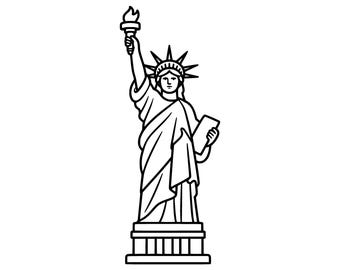 Freiheitsstatue SVG PNG Schnittdatei, Cricut Design Digital