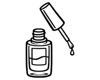 Nagellack Flasche SVG PNG Schnitt Datei, Cricut Design Digital