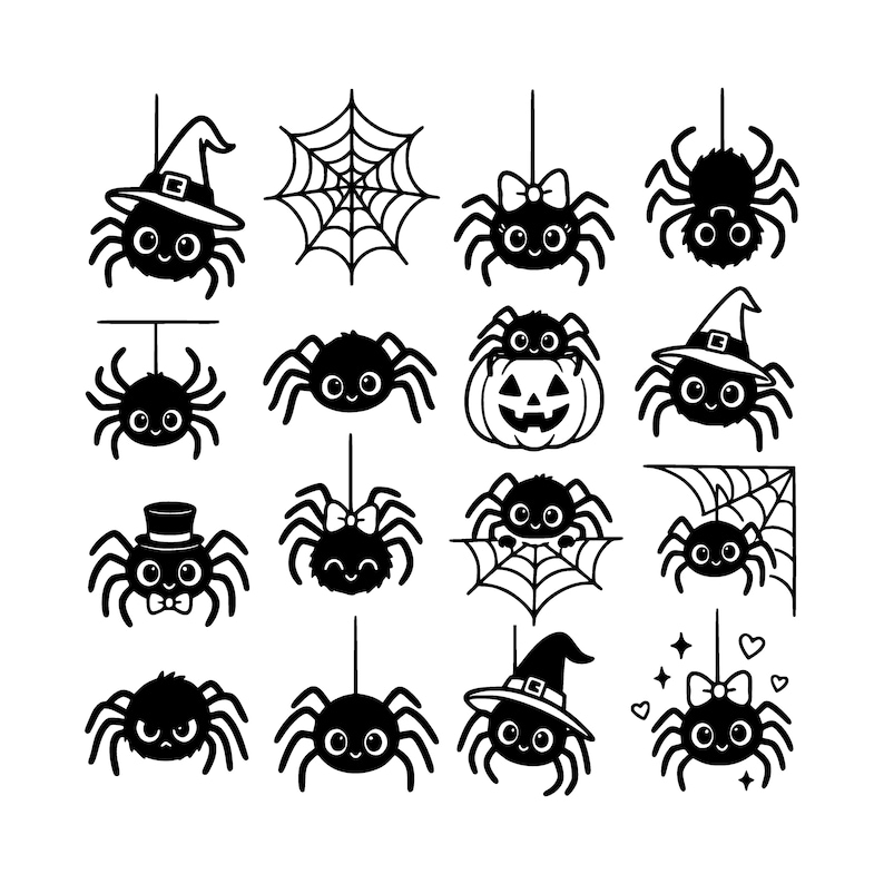 Halloween Spider Bundle SVG PNG Cricut Cut File - Etsy Australia