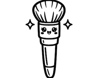 Kawaii Makeup Brush SVG PNG Cut File, Cricut Design Digital