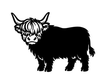 Highland Cow SVG PNG Cut File, Cricut Design Digital