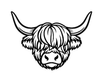 Highland Cow SVG PNG Cut File, Cricut Design Digital