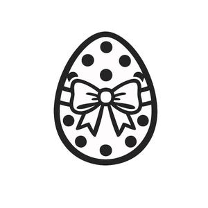 Easter Egg Bow SVG PNG Cut File, Cricut Design