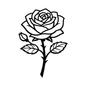 Rose Blume SVG PNG Schnittdatei, Cricut Design Digital