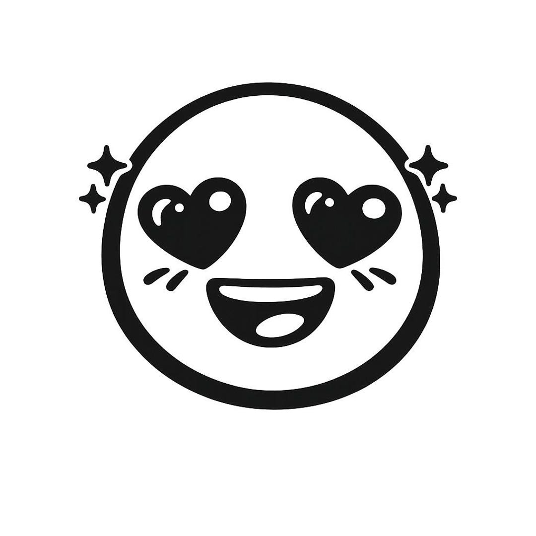 Heart Eyes Smiley SVG PNG Cut File, Cricut Silhouette Decal - Etsy ...