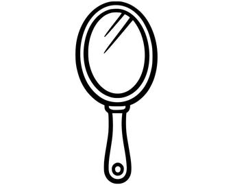 Handspiegel SVG PNG Schnittdatei, Cricut Design Digital