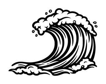 Ocean Wave SVG PNG Cut File, Cricut Design Digital