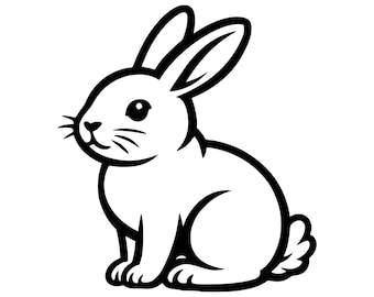 Kaninchen SVG PNG Schnittdatei, Cricut Design Digital