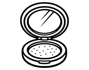 Kompaktes Pulver SVG PNG Schnittdatei, Cricut Design Digital