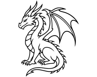 Mythical Dragon SVG PNG Cut File, Cricut Design Digital