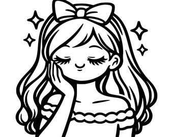 Skincare Girl SVG PNG Cut File, Cricut Design Digital