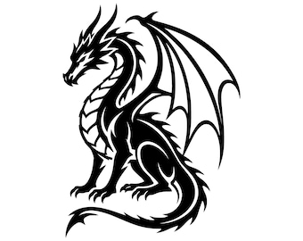 Fantasy Dragon SVG PNG Cut File, Cricut Design Digital
