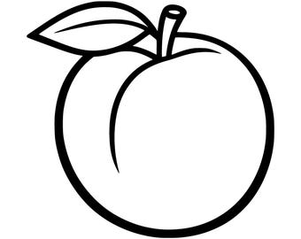 Archivo de corte SVG PNG de melocotón, diseño digital para Cricut