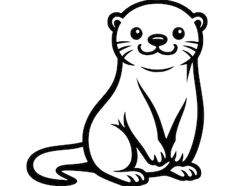 Otter Clipart SVG PNG Cut File, Cricut Design Digital