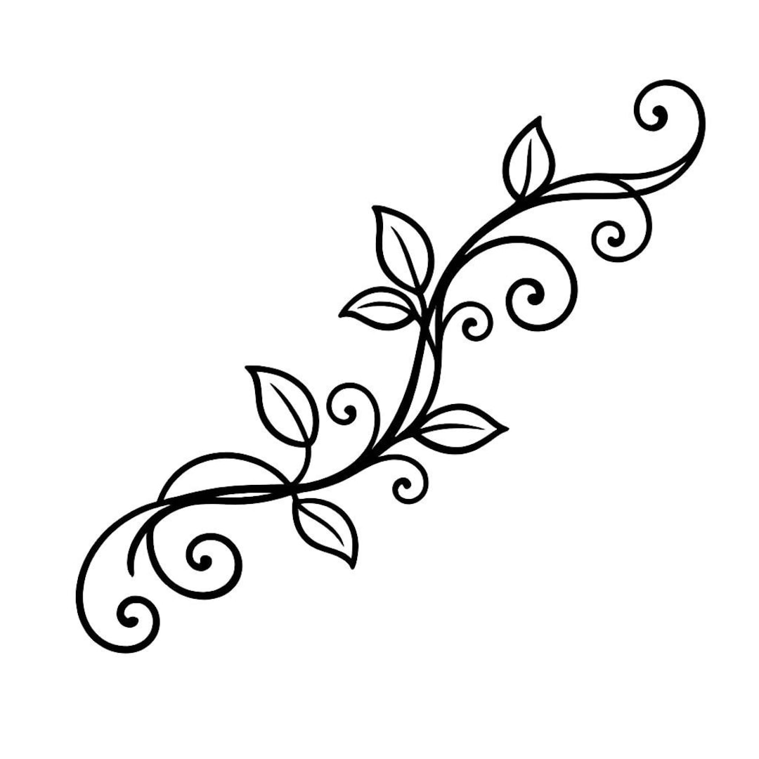 Floral Vine SVG PNG Cut File, Cricut Design - Etsy