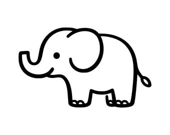 Minimal Elephant SVG PNG Cut File, Cricut Design Digital