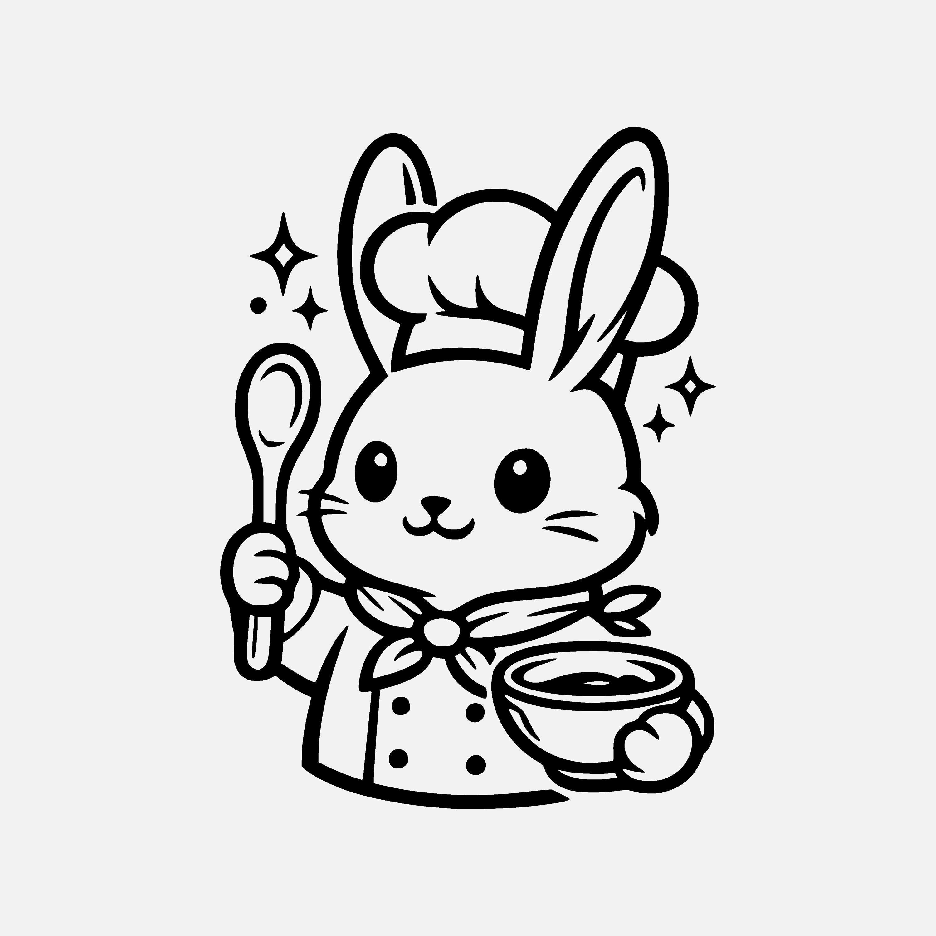 Bunny Chef SVG PNG Cut File, Cricut Design Digital - Etsy