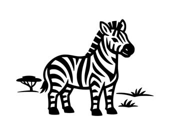 Safari Zebra SVG PNG Cut File, Cricut Design Digital