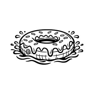 Donut Pool Float SVG PNG Cut File, Cricut Design Digital