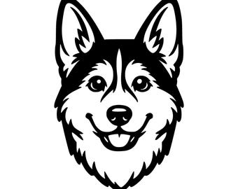 Siberian Husky SVG PNG Cut File, Cricut Design Digital