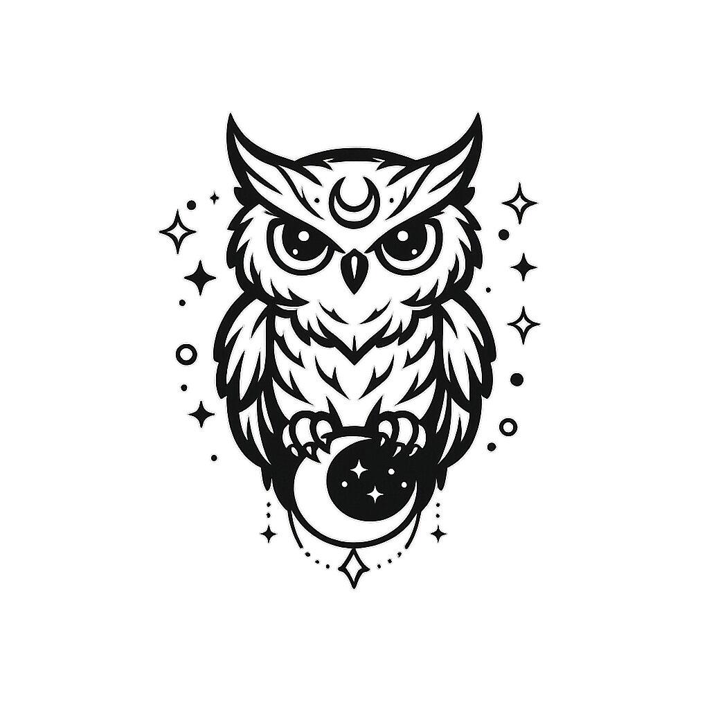 Mystical Owl SVG PNG Cut File, Cricut Design