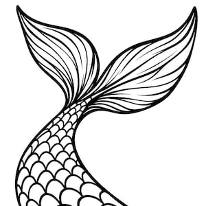 File di taglio SVG PNG a forma di coda di sirena, design per Cricut