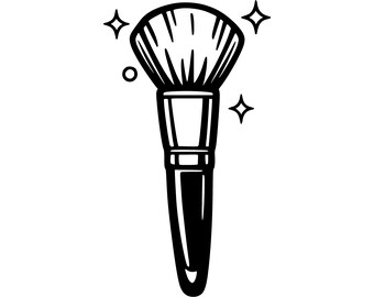 Make-up Pinsel SVG PNG Schnittdatei, Cricut Design Digital