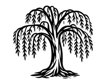 Weidenbaum SVG PNG Schnitt Datei, Cricut Design Digital