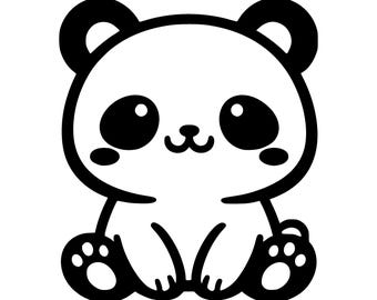 Baby Panda SVG PNG Cut File, Cricut Design Digital