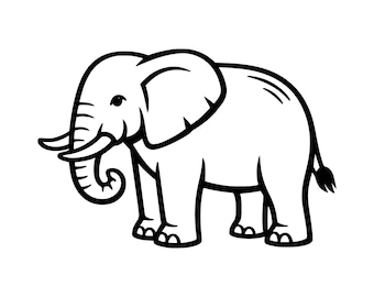 Elephant SVG PNG Cut File, Cricut Design Digital
