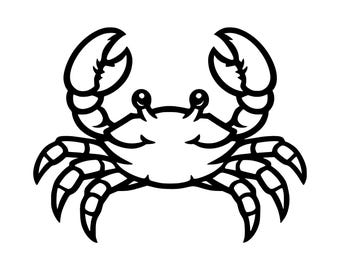 Arquivo de corte digital para Cricut com clipart de caranguejo em SVG e PNG.