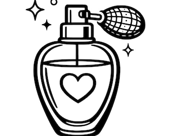 Parfüm Flasche SVG PNG Schnitt Datei, Cricut Design Digital