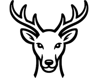 Deer Head SVG PNG Cut File, Cricut Design Digital