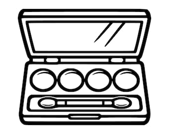 File di taglio SVG PNG per palette di ombretti, design digitale per Cricut