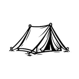 Campingtält SVG PNG-klippfil, Cricut Design Digital