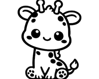 Baby Giraffe SVG PNG Schnittdatei, Cricut Design Digital