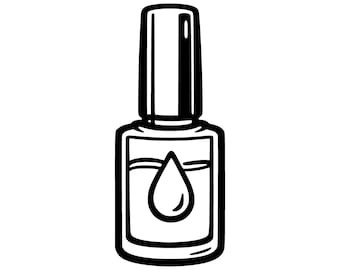 File di taglio SVG PNG per smalto per unghie, design digitale per Cricut