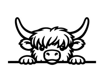 Hochlandkuh SVG PNG Schnittdatei, Cricut Design Digital