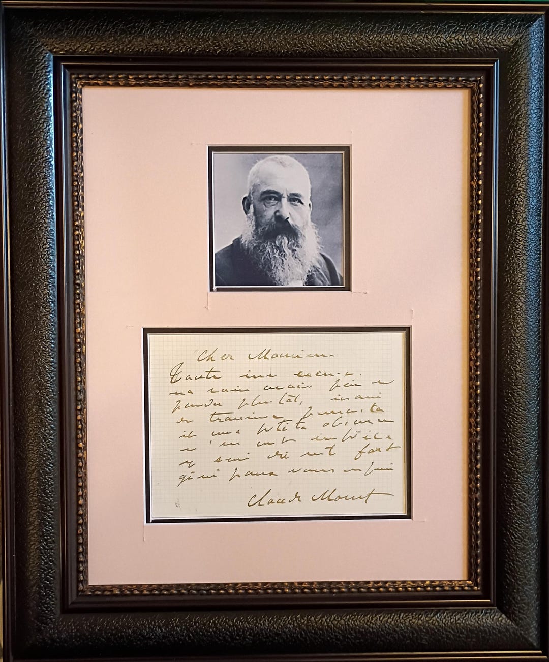 Claude Monet Handwritten Note - Etsy Canada