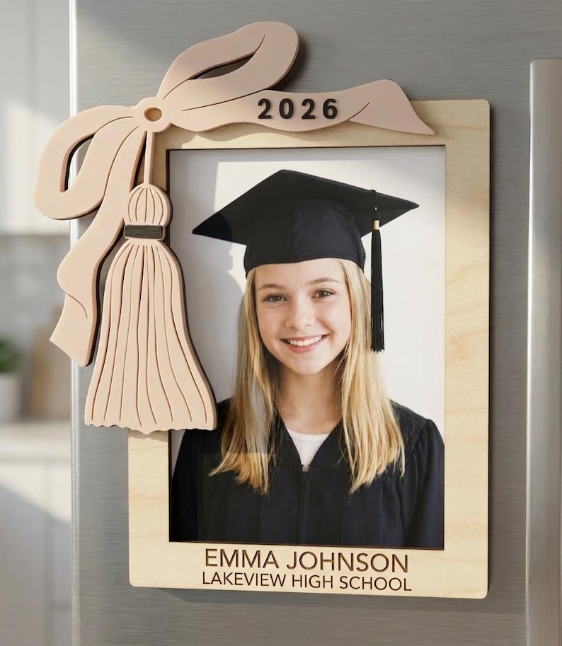 Personalization Grad Photo Frame Personalized Graduation Photo Frame 2026 | Custom Name School Keepsake ...