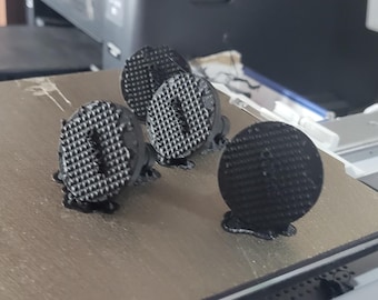 3D Printed Office Chair Foot Peg Replacement Set of 5 | 11mm Pin | Non-Slip Textured Cap | Floor Protector