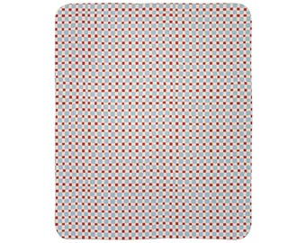 Coperta a quadri rossi e blu / Coperta in pile Sherpa / Regalo per la festa della mamma